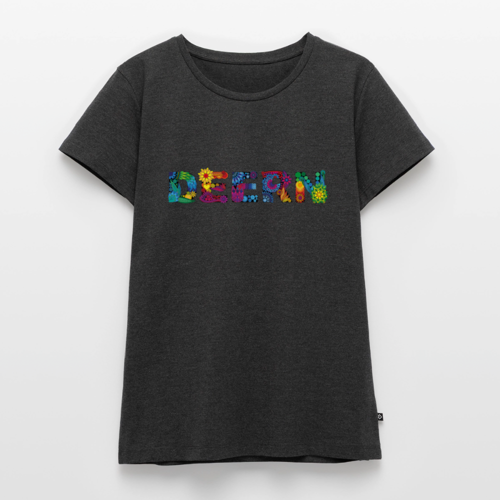 Damen Premium Bio T-Shirt - Deern - Anthrazit meliert