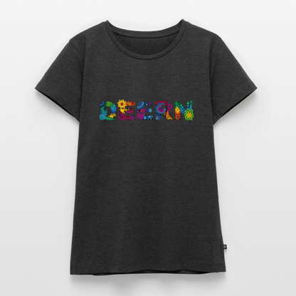 Damen Premium Bio T-Shirt - Deern - Anthrazit meliert