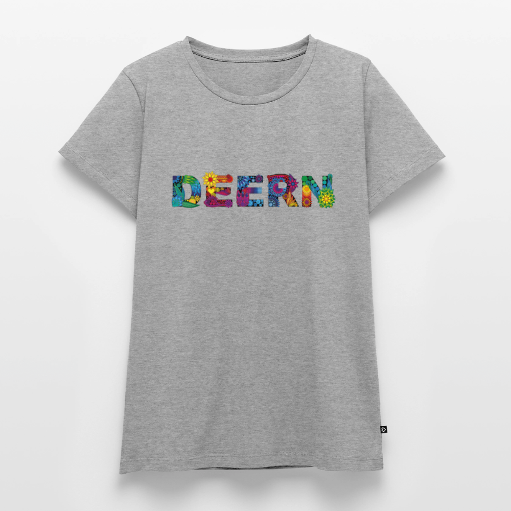 Damen Premium Bio T-Shirt - Deern - Grau meliert