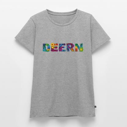 Damen Premium Bio T-Shirt - Deern - Grau meliert