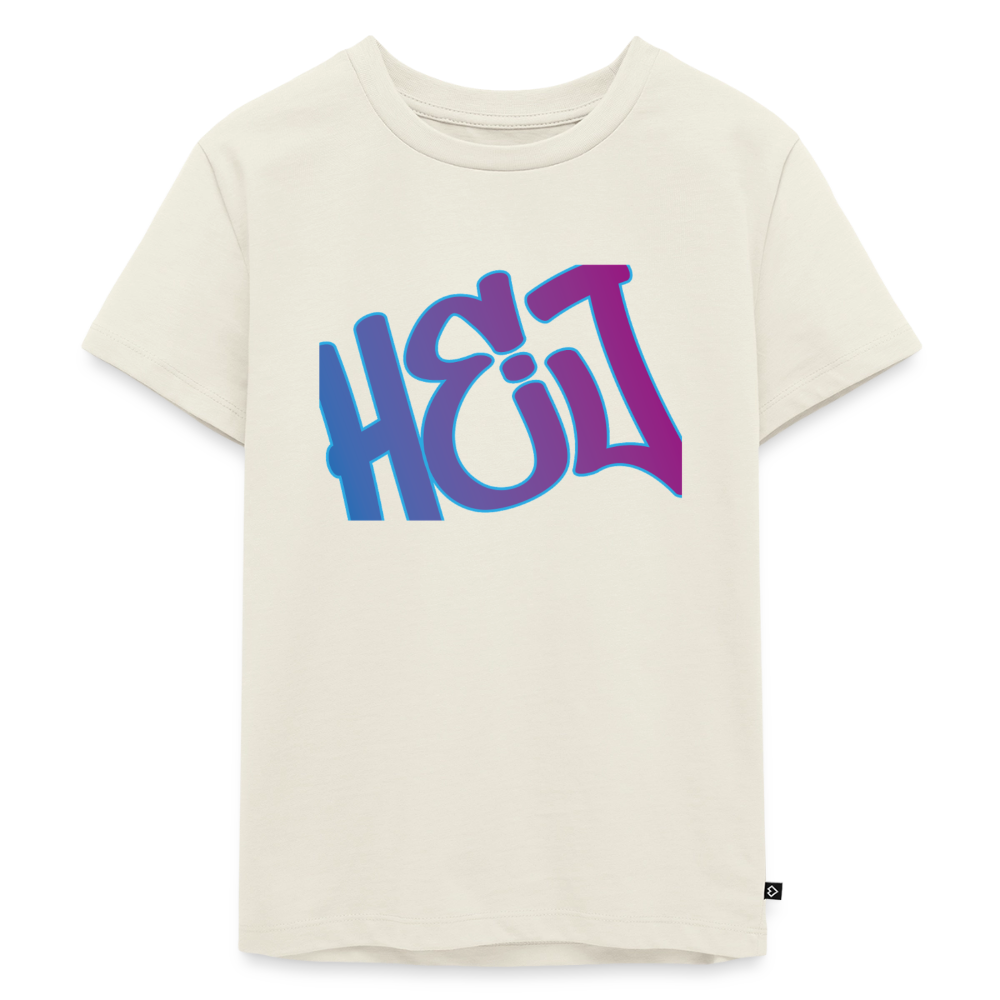 Kinder Premium T-Shirt "Hej" - Naturweiß