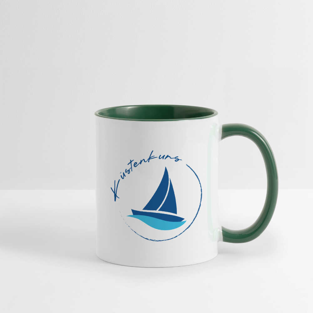 Küstenkurs - Tasse zweifarbig - Weiß/Dunkelgrün