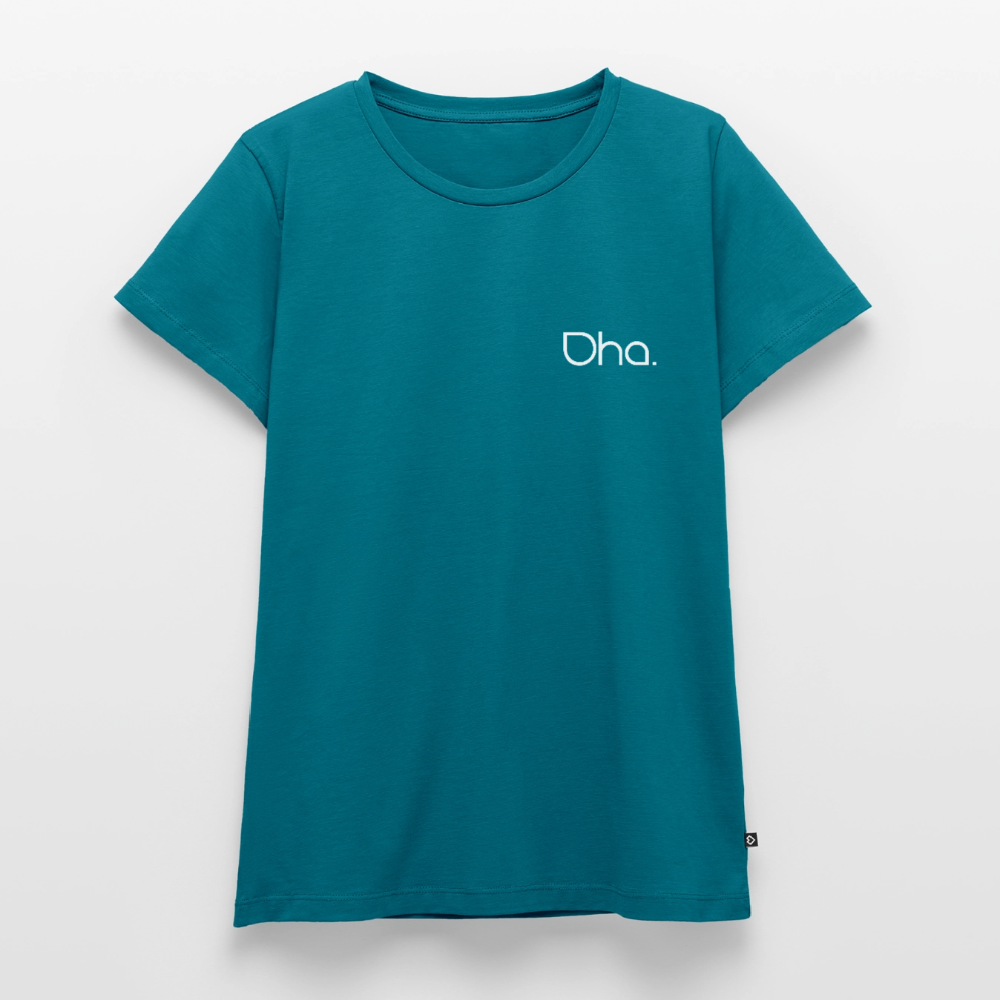 Oha (weiß) - Damen Premium Bio T-Shirt - Petrol