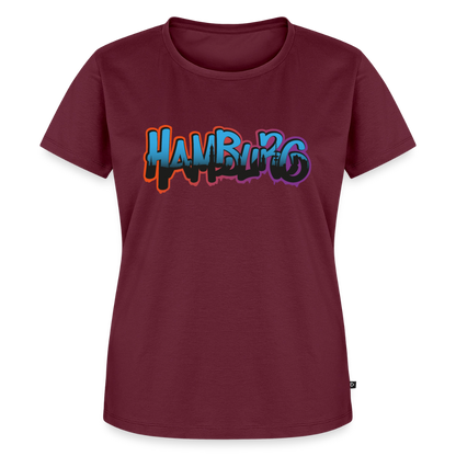 Damen Premium Bio T-Shirt - Hamburg - Burgunderrot