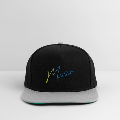 Snapback Cap - Meer - Schwarz/Grau