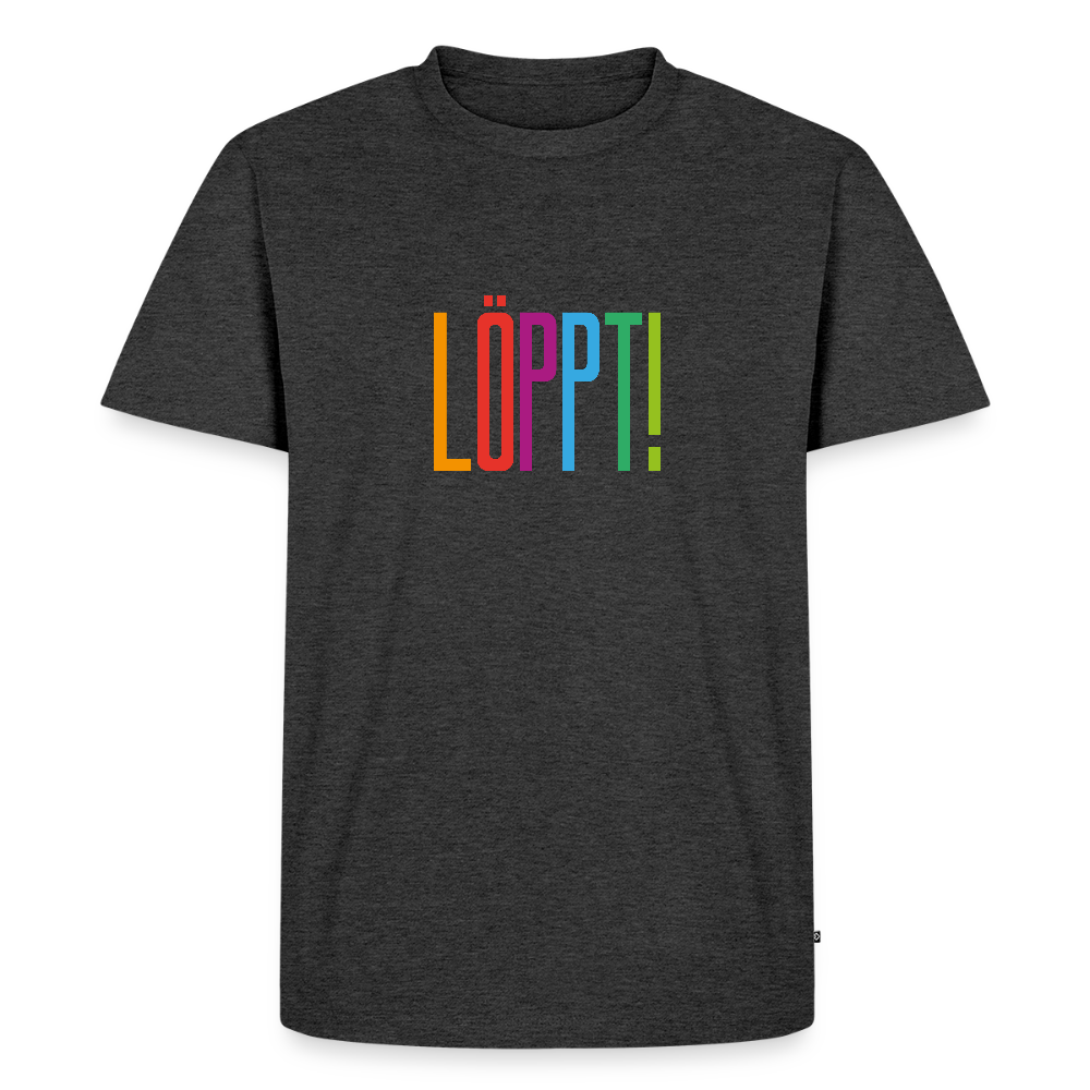 Herren Premium Bio T-Shirt - Löppt! - Anthrazit meliert