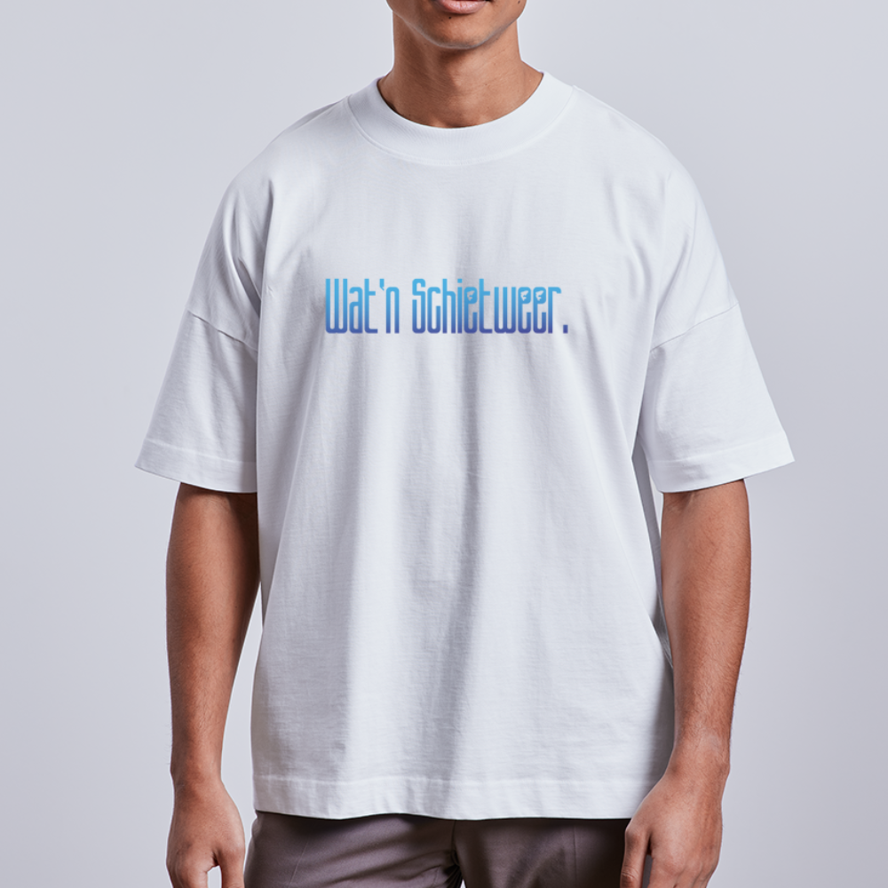 Unisex Oversize Bio-T-Shirt - wat'n Schietweer - Weiß