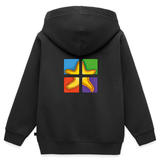 Kinder Premium Kapuzenjacke - Seestern - Schwarz