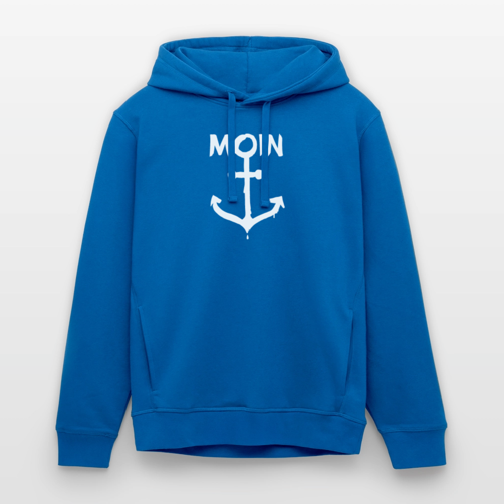 Unisex Bio-Hoodie - Moin Anker (weiss) - Königsblau