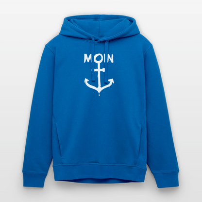 Unisex Bio-Hoodie - Moin Anker (weiss) - Königsblau