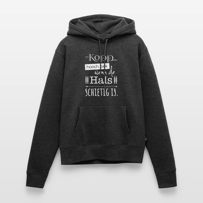 Damen Premium Hoodie - Kopp hooch (weiss) - Anthrazit meliert