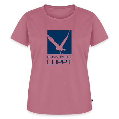 Damen Premium Bio T-Shirt - Kann, mutt, löppt - Mauve