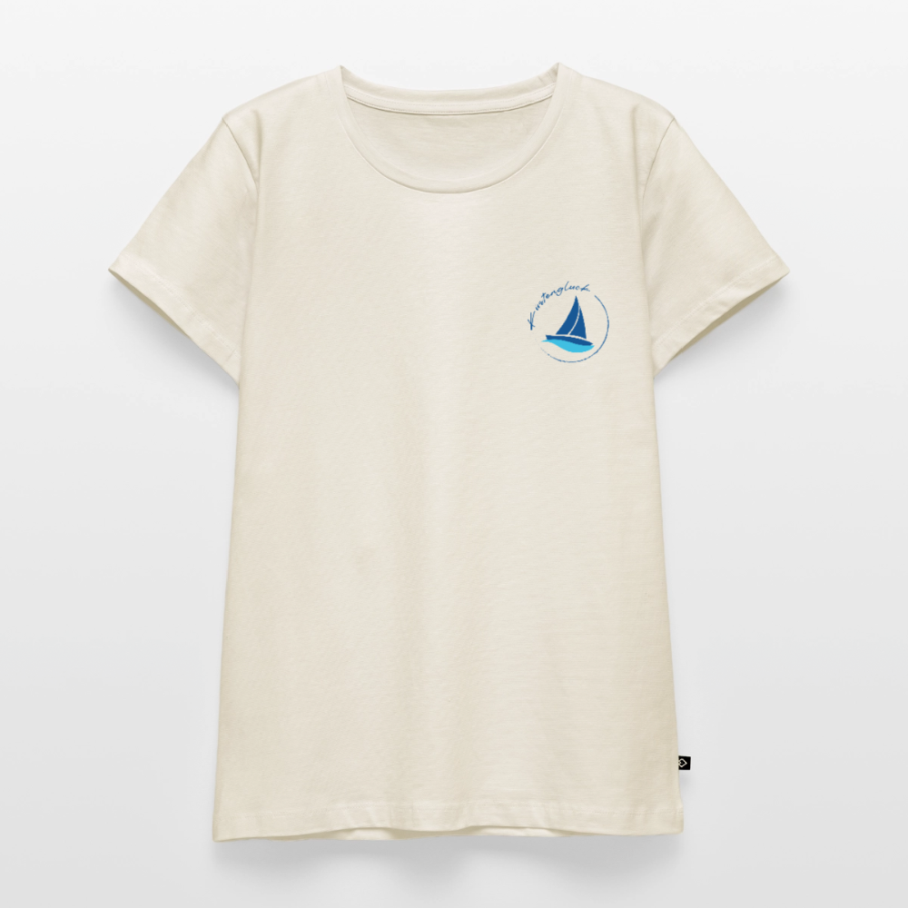 Damen Premium Bio T-Shirt - Küstenglück - Naturweiß