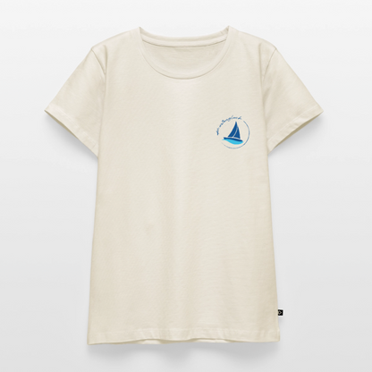Damen Premium Bio T-Shirt - Küstenglück - Naturweiß