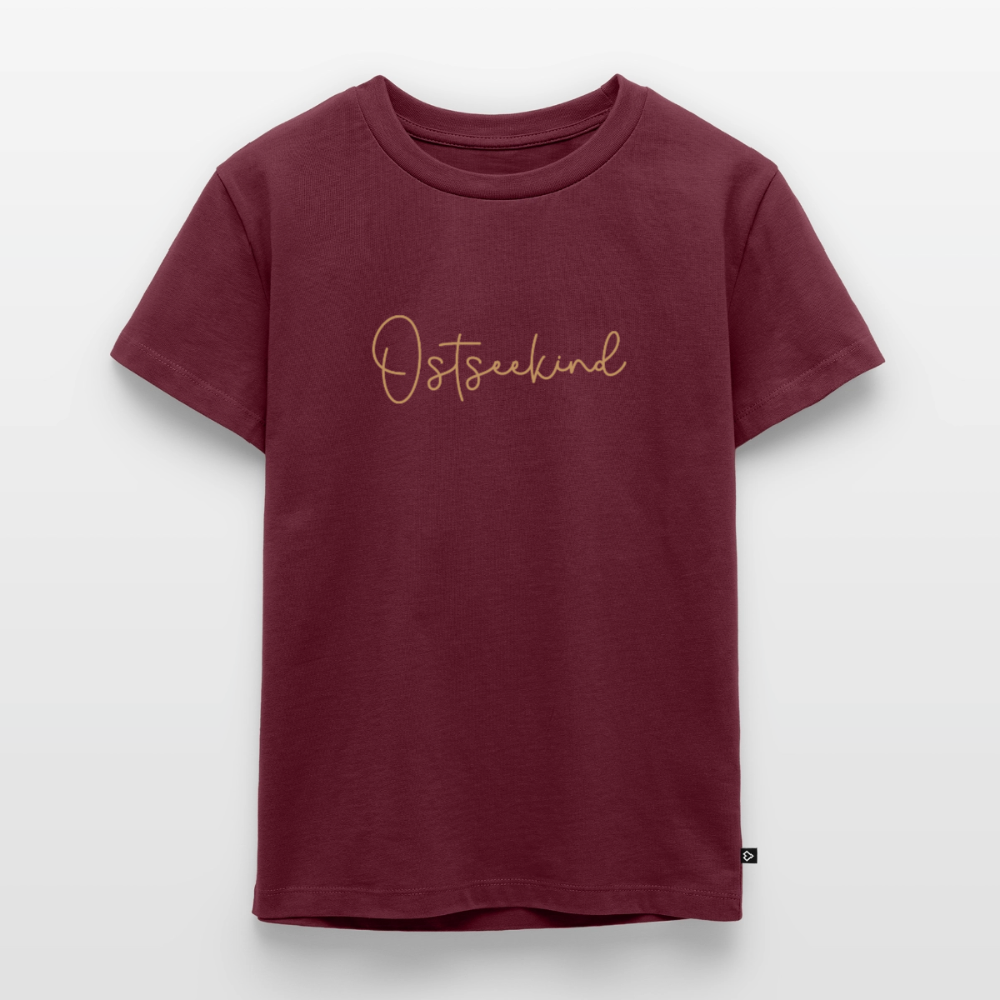 Kinder Premium T-Shirt "Ostseekind" - Burgunderrot