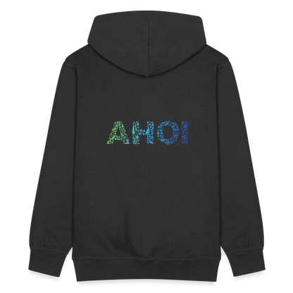 Herren Premium Kapuzenjacke - Ahoi doodles - Schwarz