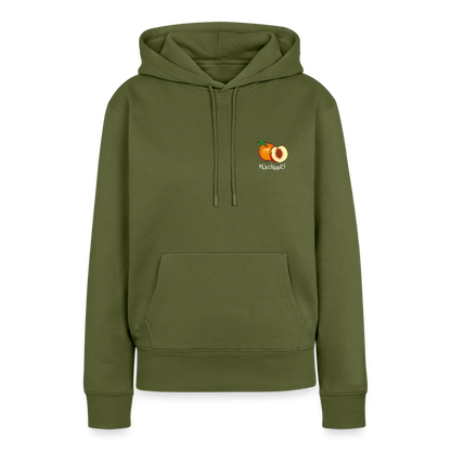 Damen Premium Hoodie - Plüschappel (weiß) - Khaki