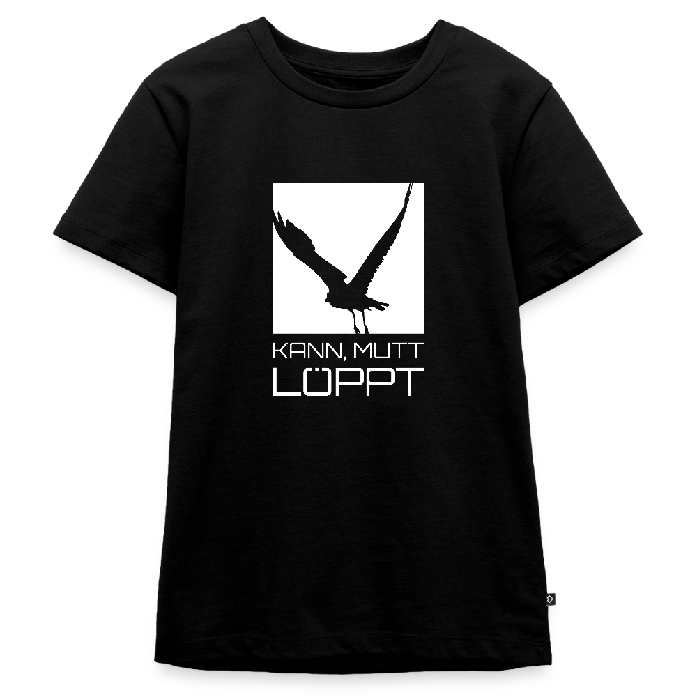 Teenager Premium T-Shirt - Kann, mutt, löppt (weiss) - Schwarz