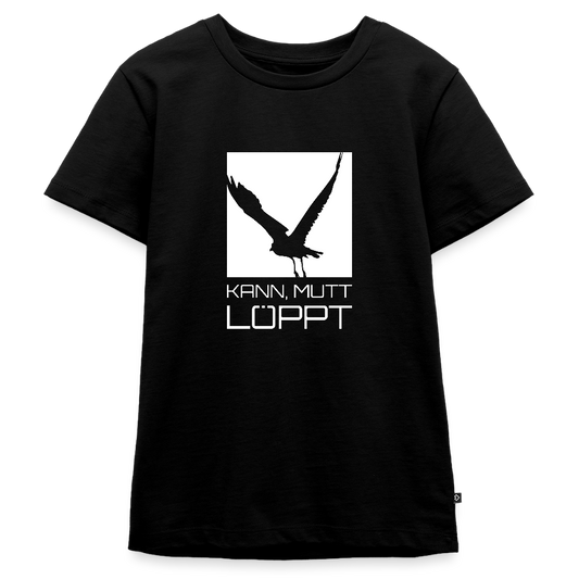 Teenager Premium T-Shirt - Kann, mutt, löppt (weiss) - Schwarz