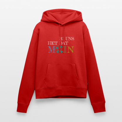 Damen Premium Hoodie - Bi uns het dat Moin (weiss) - Rot