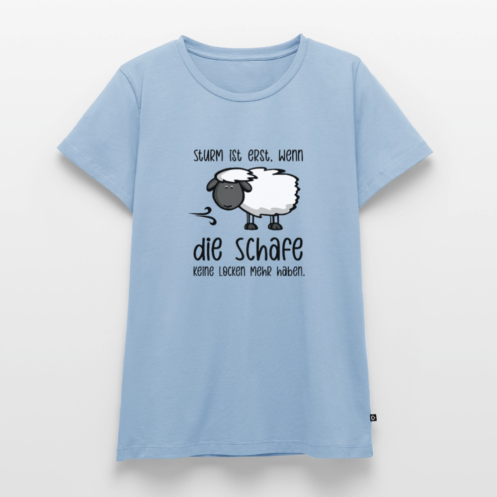 Damen Premium Bio T-Shirt - Schaf - Hellblau