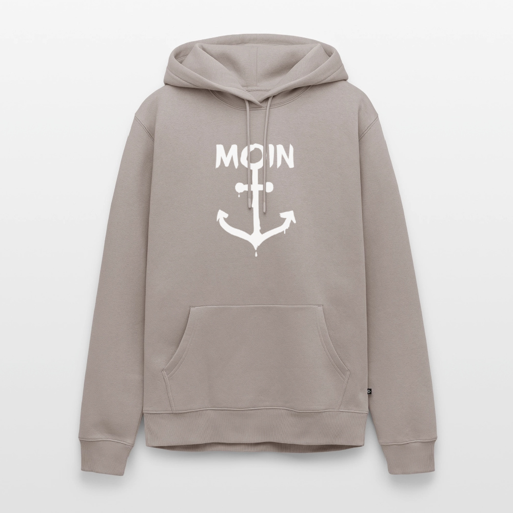 Herren Premium Hoodie - Moin Anker (weiss) - Taupe