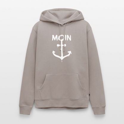 Herren Premium Hoodie - Moin Anker (weiss) - Taupe