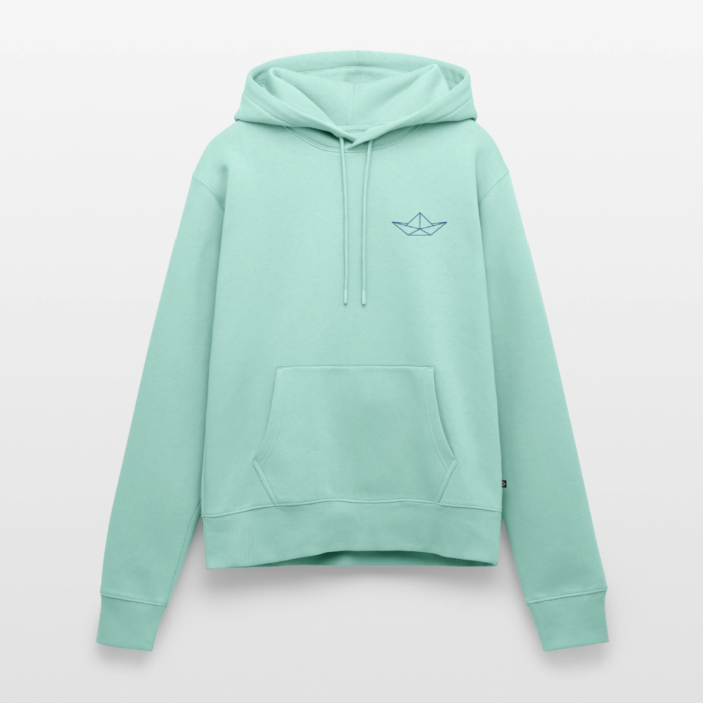 Damen Premium Hoodie - Origami Boot - Mint 
