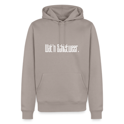 Herren Premium Hoodie - wat'n Schietweer (weiss) - Taupe