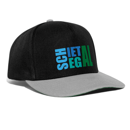 Snapback Cap - Schietegal - Schwarz/Grau