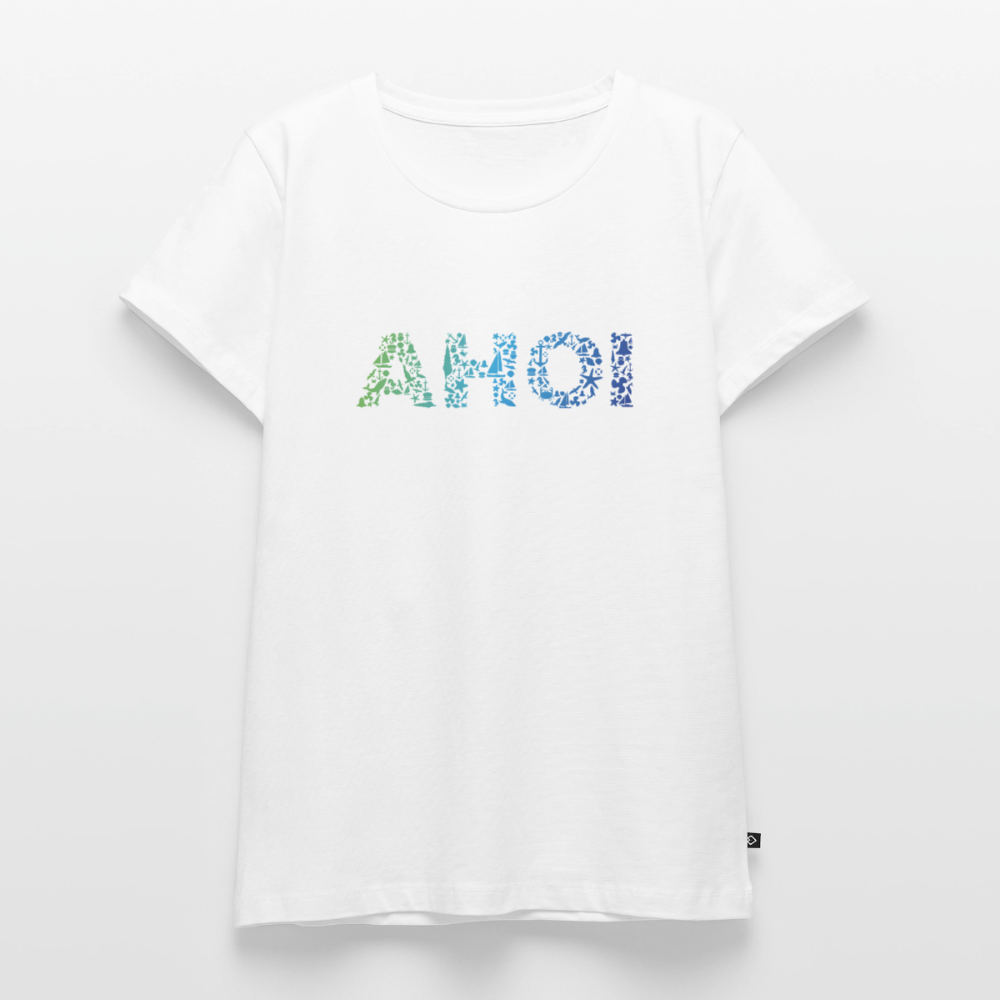 Damen Premium Bio T-Shirt - Ahoi doodles - Weiß