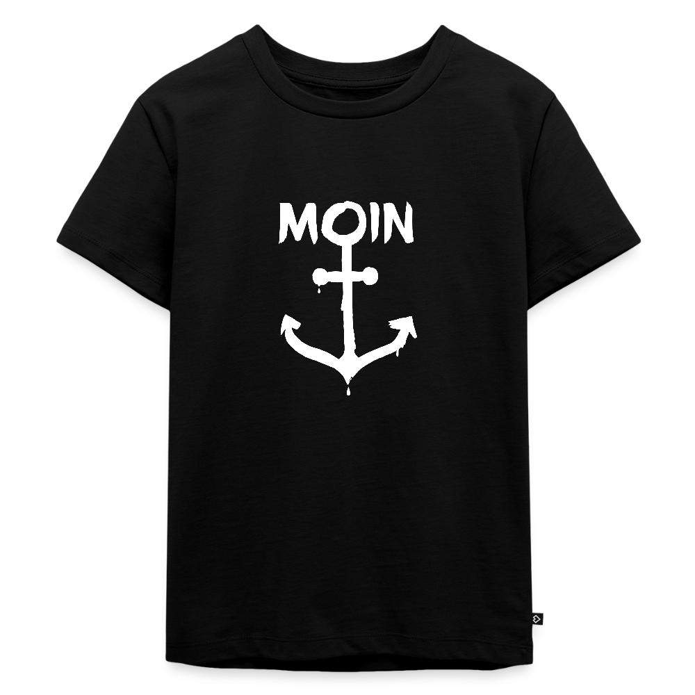 Kinder Premium T-Shirt - Moin Anker (weiss) - Schwarz