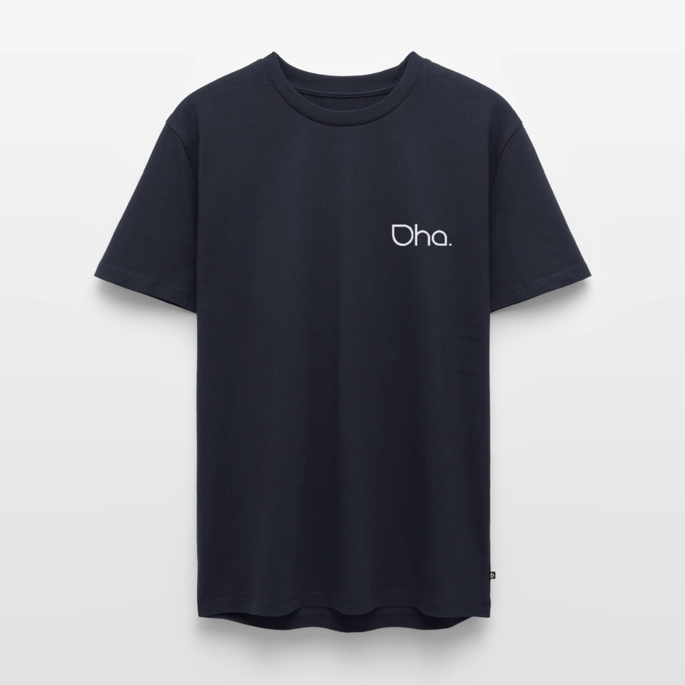 Oha - Herren Premium T-Shirt (weiß) - Navy