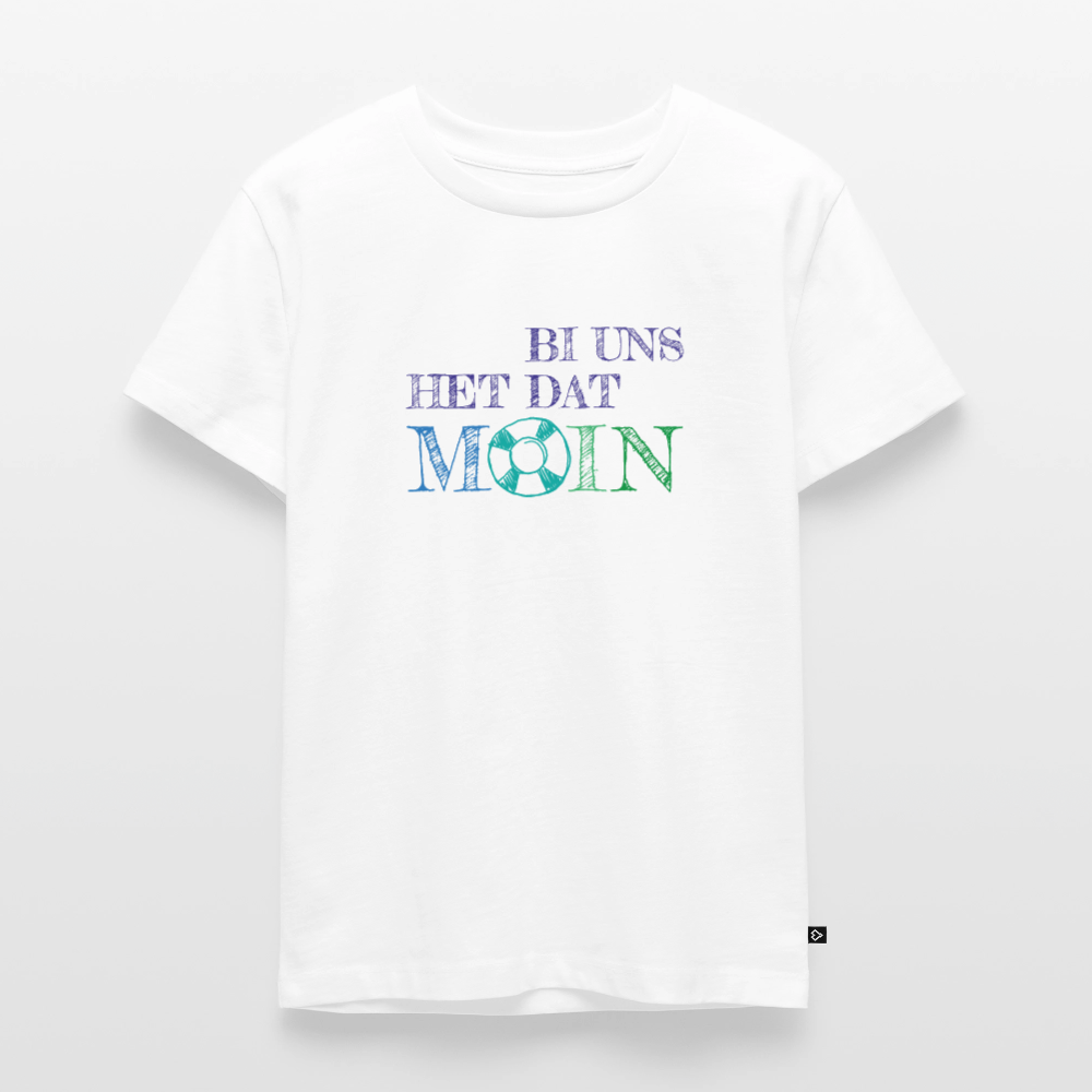 Kinder Premium T-Shirt - Bi uns het dat Moin - Weiß