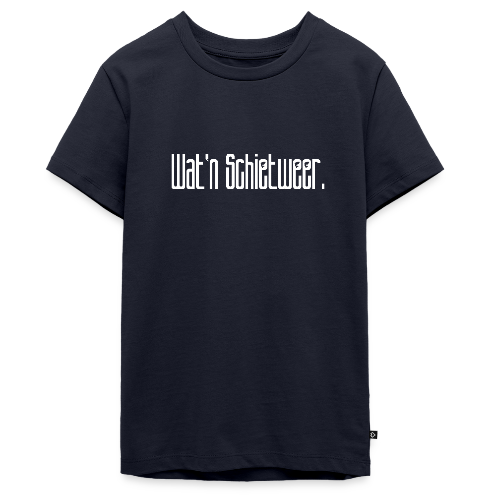Teenager Premium T-Shirt - wat'n Schietweer (weiss) - Navy