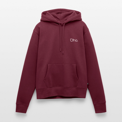 Oha (weiß) - Damen Premium Hoodie - Burgunderrot