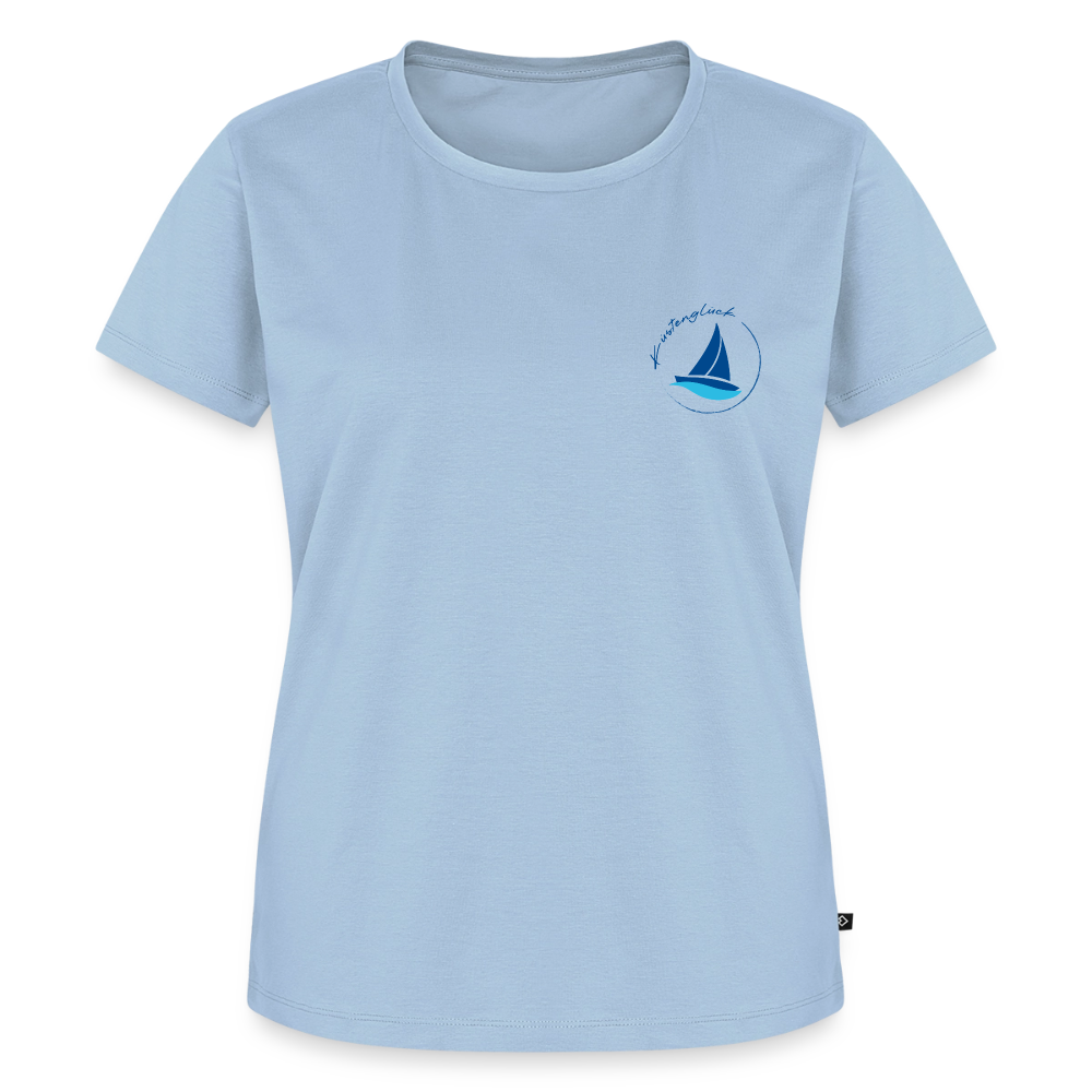 Damen Premium Bio T-Shirt - Küstenglück - Hellblau