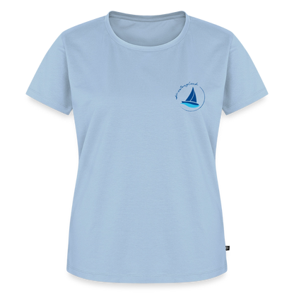 Damen Premium Bio T-Shirt - Küstenglück - Hellblau