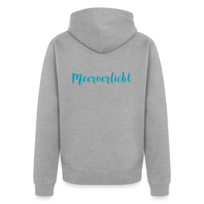Herren Premium Kapuzenjacke - Meerverliebt - Grau meliert