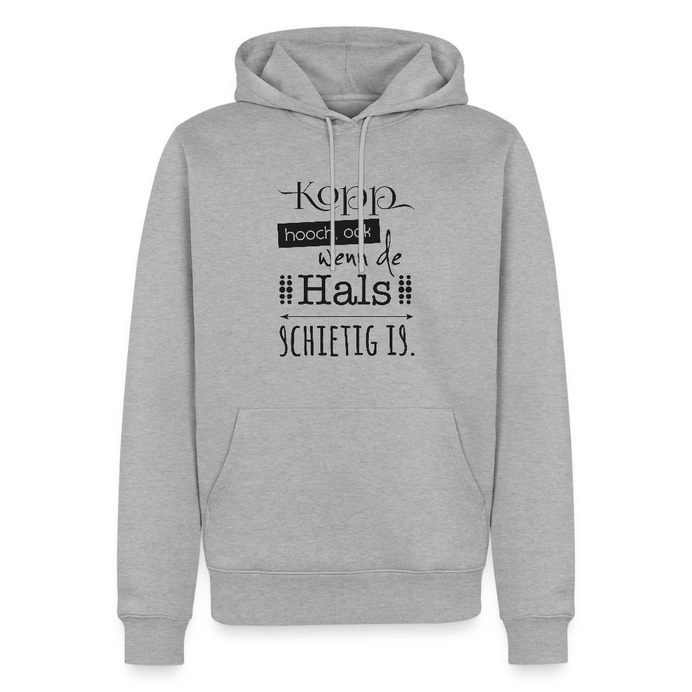 Herren Premium Hoodie - Kopp hooch - Grau meliert