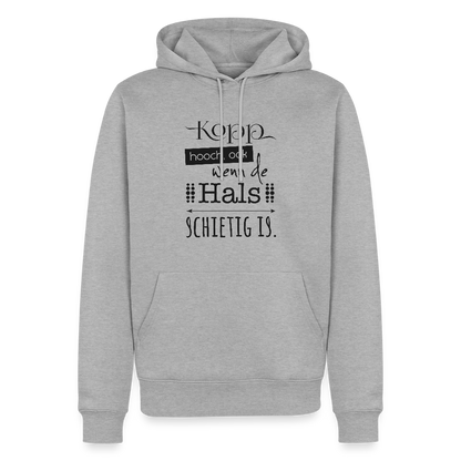 Herren Premium Hoodie - Kopp hooch - Grau meliert