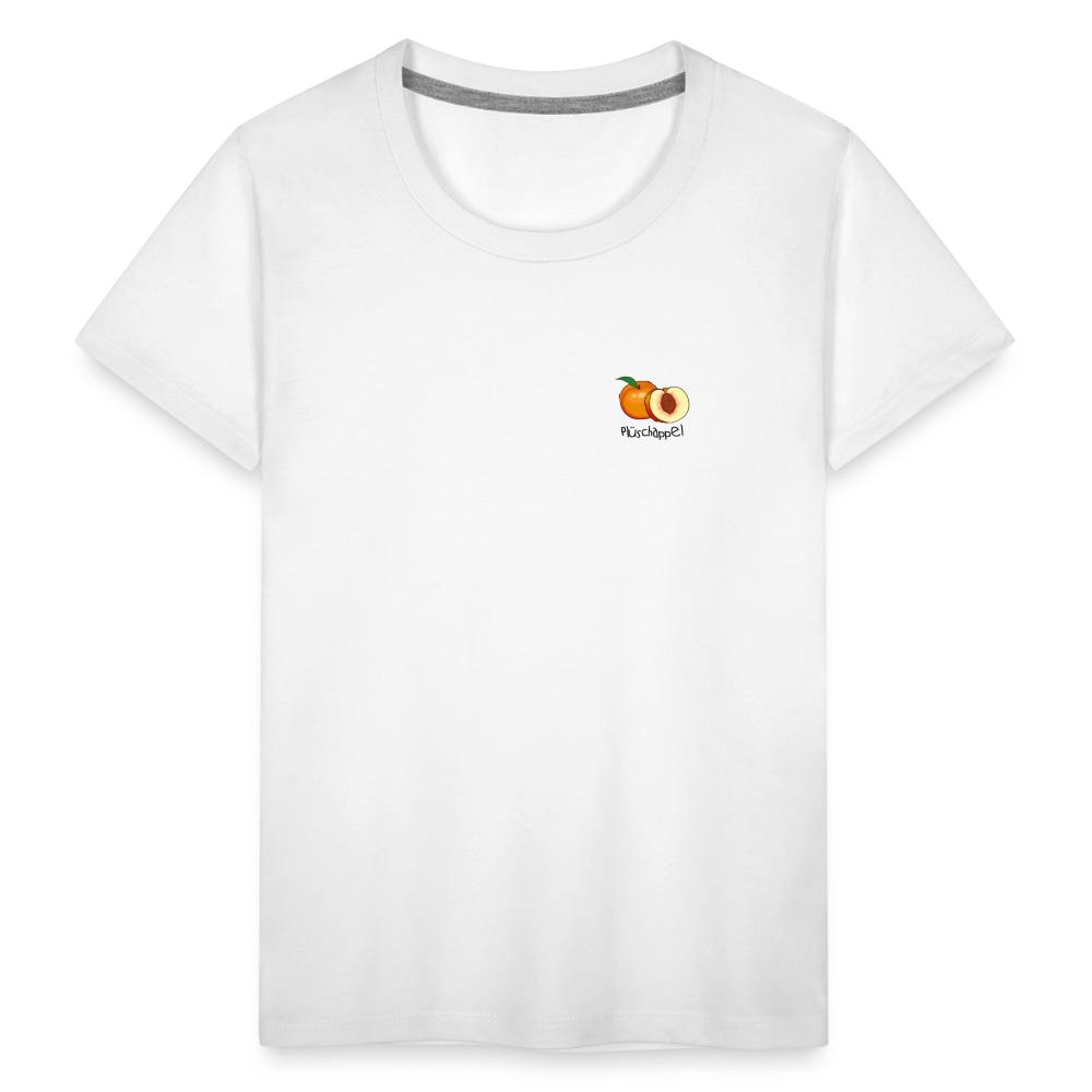 Kinder Premium T-Shirt - Plüschappel - Weiß