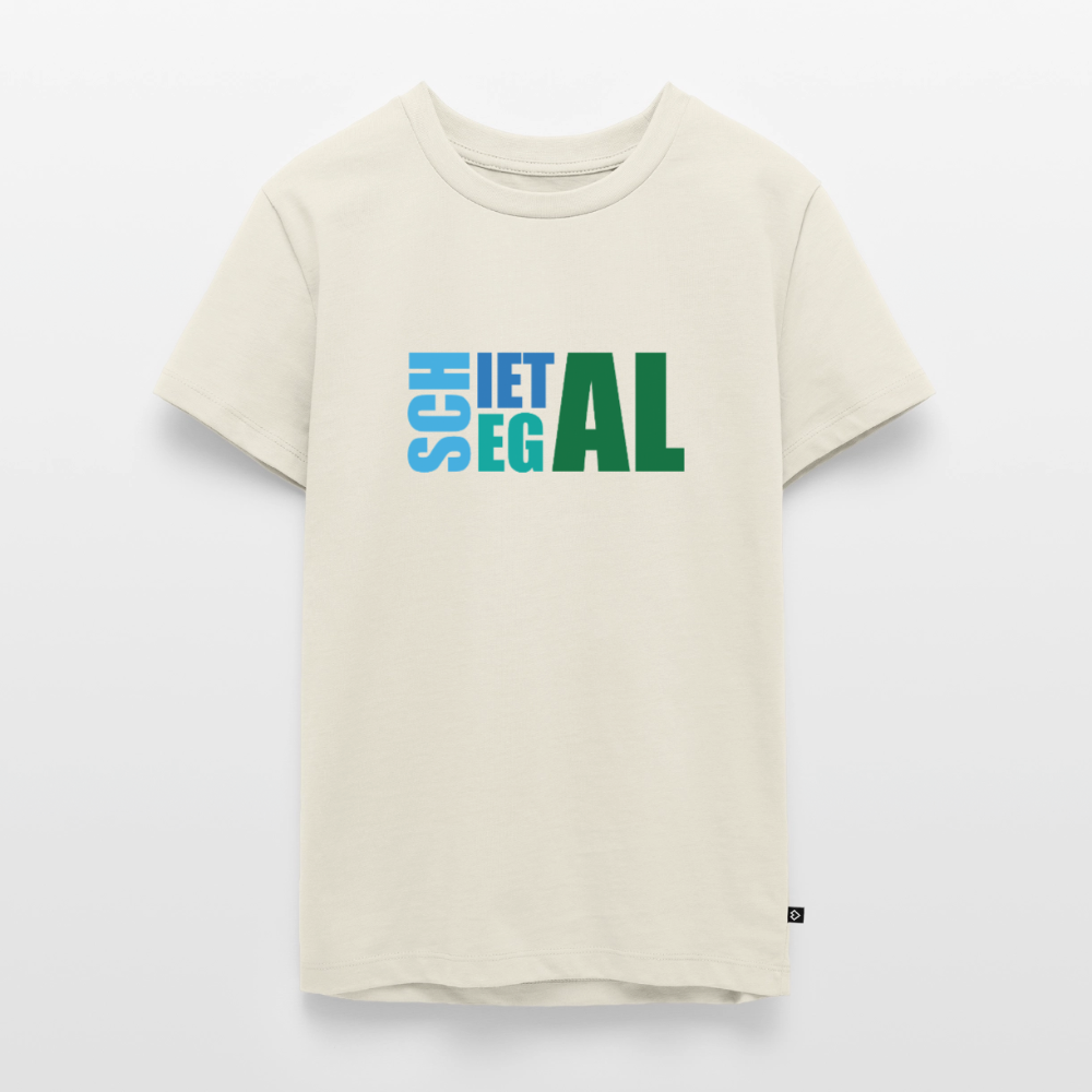 Teenager Premium T-Shirt "Schietegal" - Naturweiß