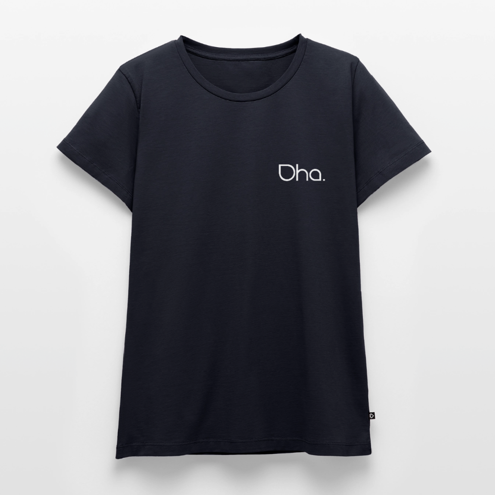 Oha (weiß) - Damen Premium Bio T-Shirt - Navy