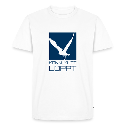 Herren Premium Bio T-Shirt - kann, mutt, löppt - Weiß