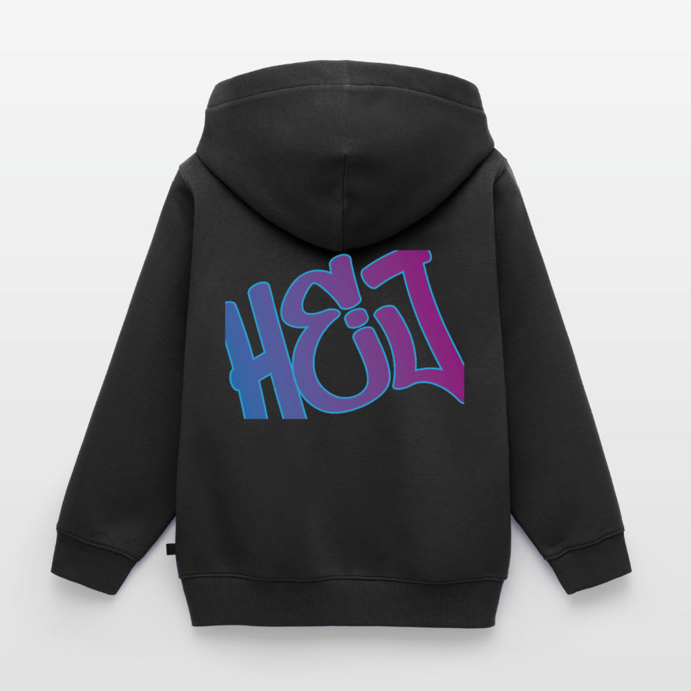 Kinder/Teenager Premium Hoodie "Hej" - Schwarz