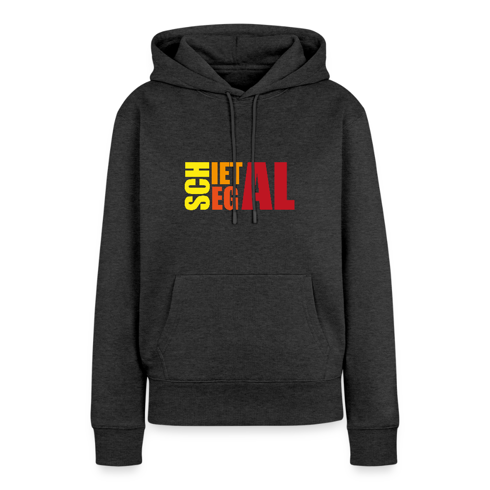 Damen Premium Hoodie - Schietegal - Anthrazit meliert