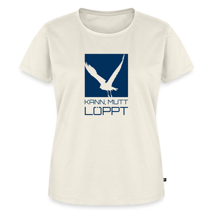 Damen Premium Bio T-Shirt - Kann, mutt, löppt - Naturweiß