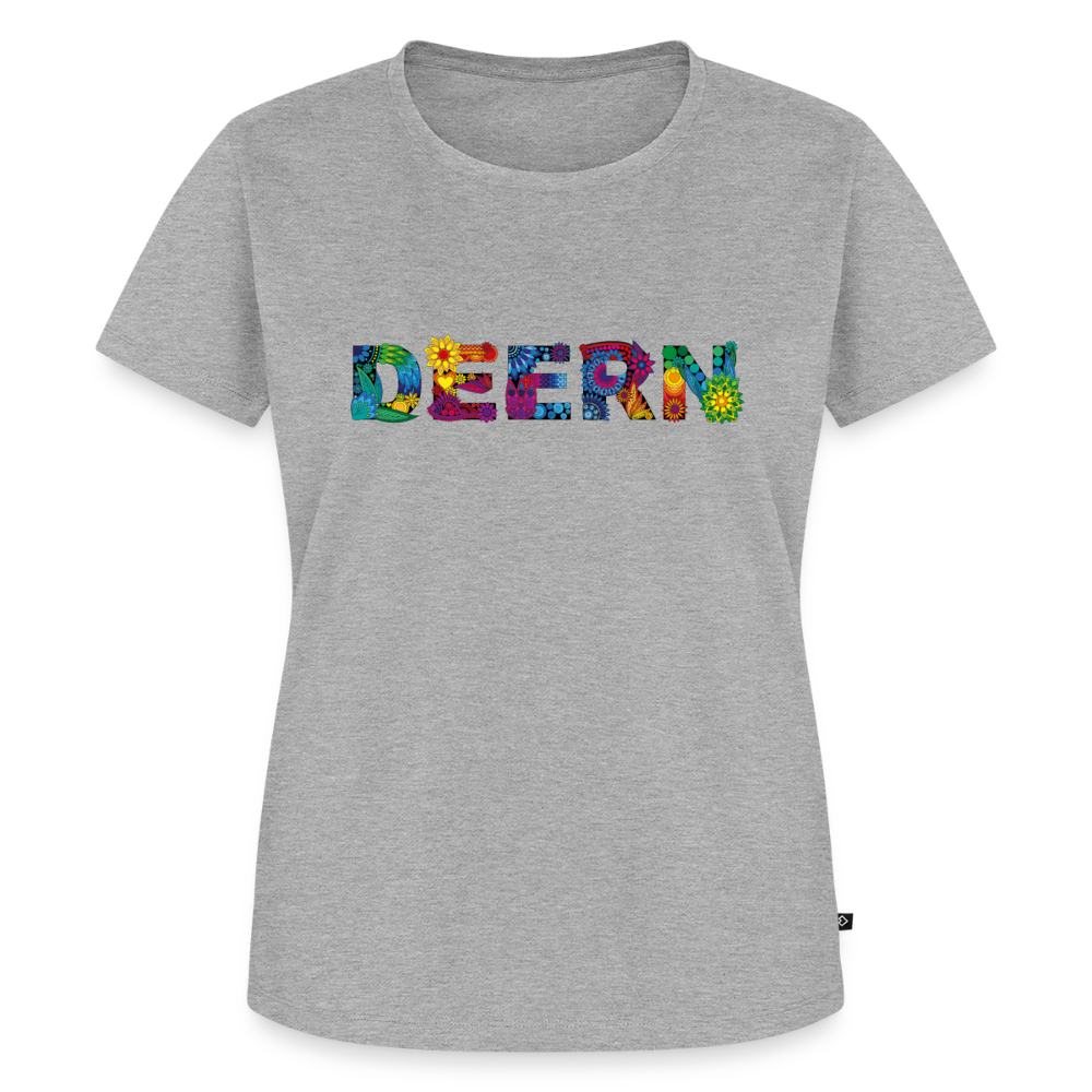 Damen Premium Bio T-Shirt - Deern - Grau meliert