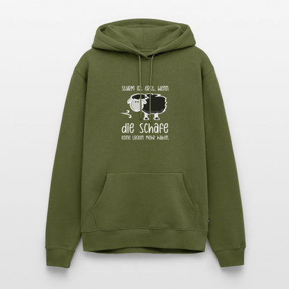 Herren Premium Hoodie - Schaf (weiss) - Khaki